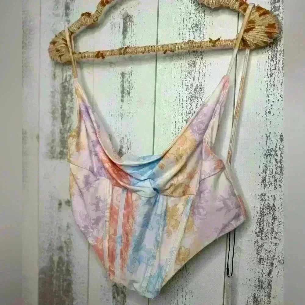 ASOS Luxe Pastel Bikini Top - Picture 3 of 10